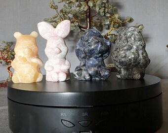 Conjunto de Winnie the Pooh de calcita amarilla