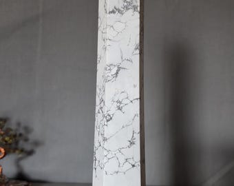 Howlite Tower: Calming Crystal with Black Veins