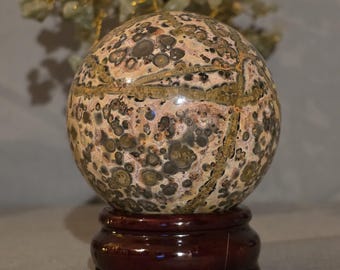 Leopard skin jasper sphere