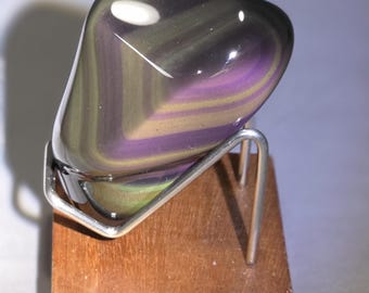Rainbow obsidian hand carved free form from Mexico