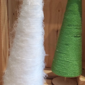 Yarn wrapped cone tree