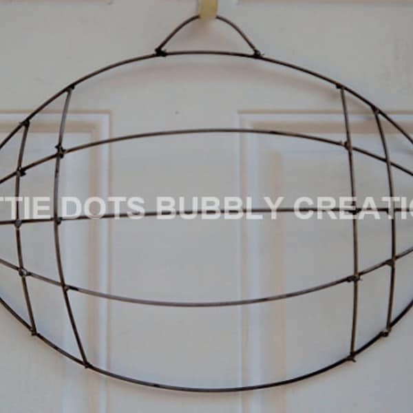 Football Wire Wreath Etsy