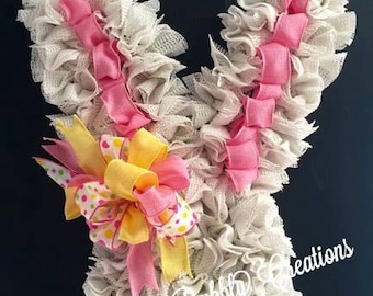 Easter Bunny Wreath, Easter Wreath, Bunny Wreath