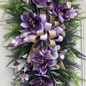 Purple & Lavender Magnolia Swag, Magnolia Swag, Magnolia Décor, Purple Magnolia