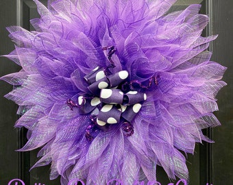 A Purple Mesh Flower, Purple Flower Mesh Flower