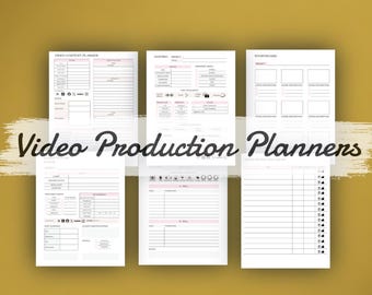 Smart Video Editing Planner | Video Production Workflow Template System for Youtube or Tiktok Creators and Freelancers