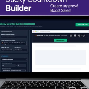 Simple WordPress Promo Banner Generator | Sticky Countdown Timer Bar | HTML Website Notification Bar | No Plugins Needed