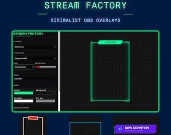 Simple OBS Overlays | Customizable Minimalist Chat boxes, Webcam Frames and Alerts for Twitch, Youtube or Tiktok