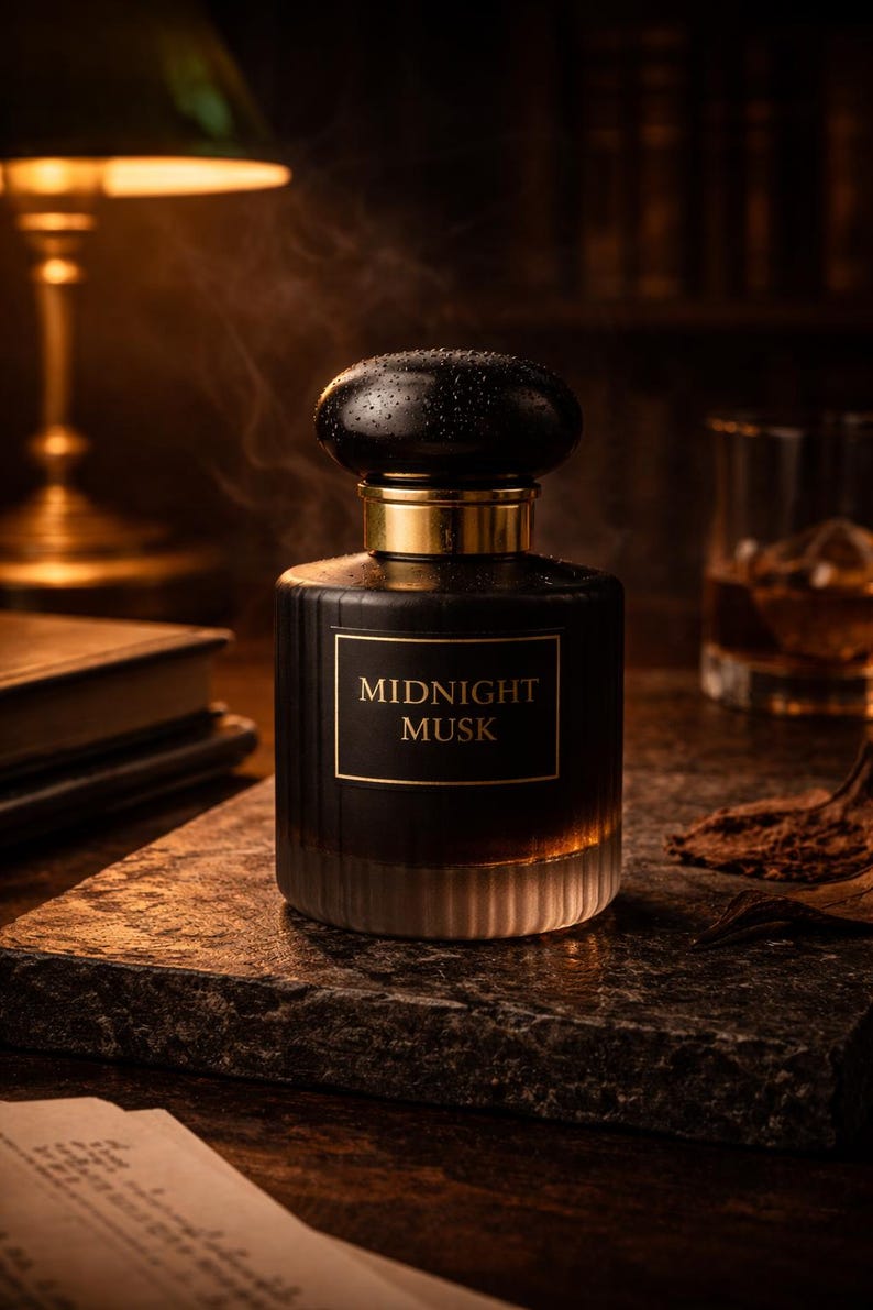 Ręcznie robiony męski zapach „Midnight Musk” z deszczem, mirrą, drzewem sandałowym, zapach na zamówienie zdjęcie 5