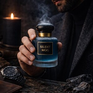 Handmade Mens Cologne 'Silent Mog' with Forest Pine, Patchouli, Frankincense, Natural scent image 2