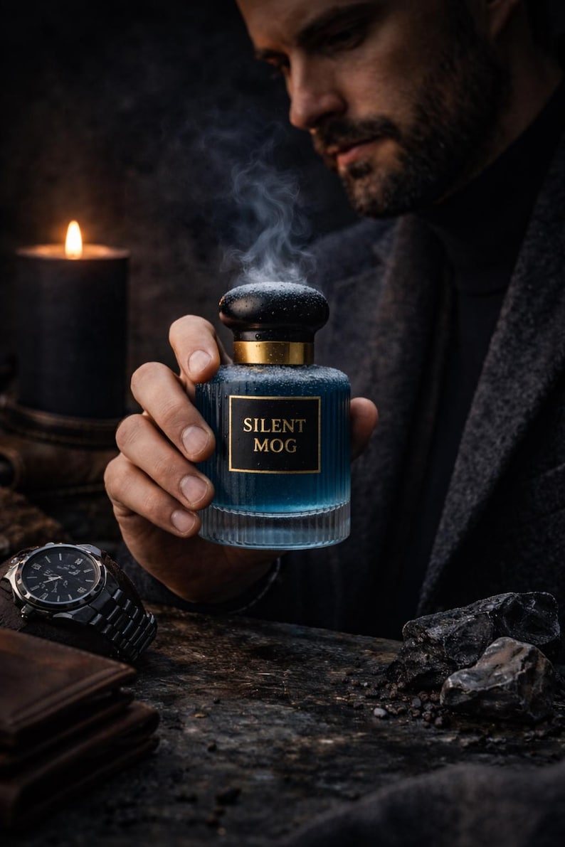 Handmade Mens Cologne 'Silent Mog' with Forest Pine, Patchouli, Frankincense, Natural scent image 2