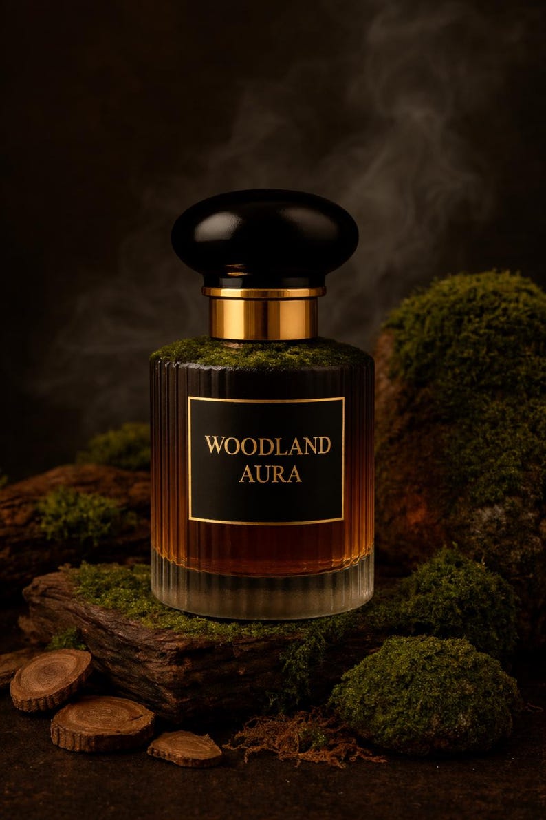 Parfum naturel pour homme « Aura des bois » avec pin des forêts, myrrhe, bois de cèdre, mousse de chêne image 2