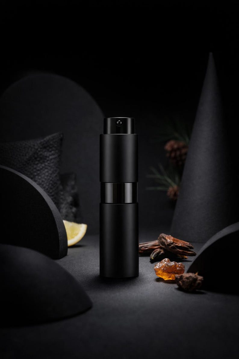 Ręcznie robiony męski zapach „Midnight Musk” z deszczem, mirrą, drzewem sandałowym, zapach na zamówienie zdjęcie 11