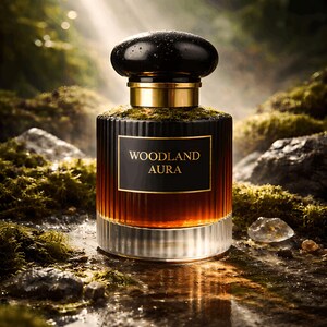 Parfum naturel pour homme « Aura des bois » avec pin des forêts, myrrhe, bois de cèdre, mousse de chêne image 3