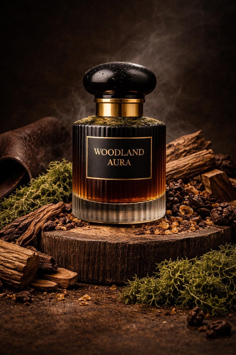 Parfum naturel pour homme « Aura des bois » avec pin des forêts, myrrhe, bois de cèdre, mousse de chêne image 4