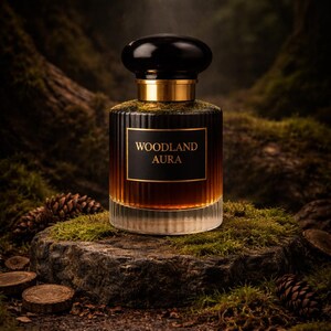 Parfum naturel pour homme « Aura des bois » avec pin des forêts, myrrhe, bois de cèdre, mousse de chêne image 8