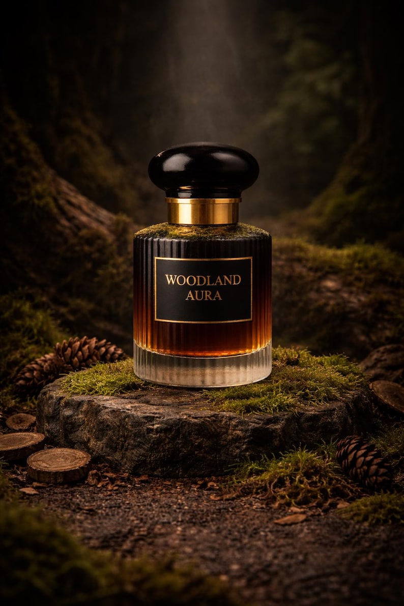 Parfum naturel pour homme « Aura des bois » avec pin des forêts, myrrhe, bois de cèdre, mousse de chêne image 8