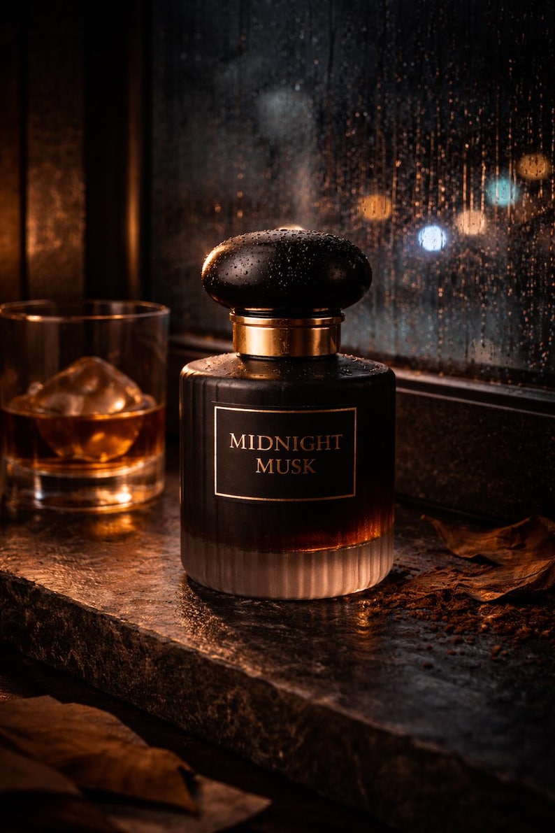 Ręcznie robiony męski zapach „Midnight Musk” z deszczem, mirrą, drzewem sandałowym, zapach na zamówienie zdjęcie 7