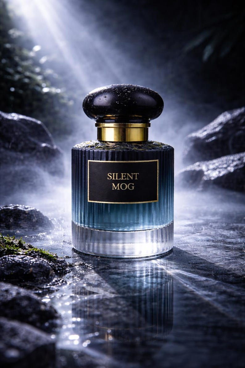 Handmade Mens Cologne 'Silent Mog' with Forest Pine, Patchouli, Frankincense, Natural scent image 3