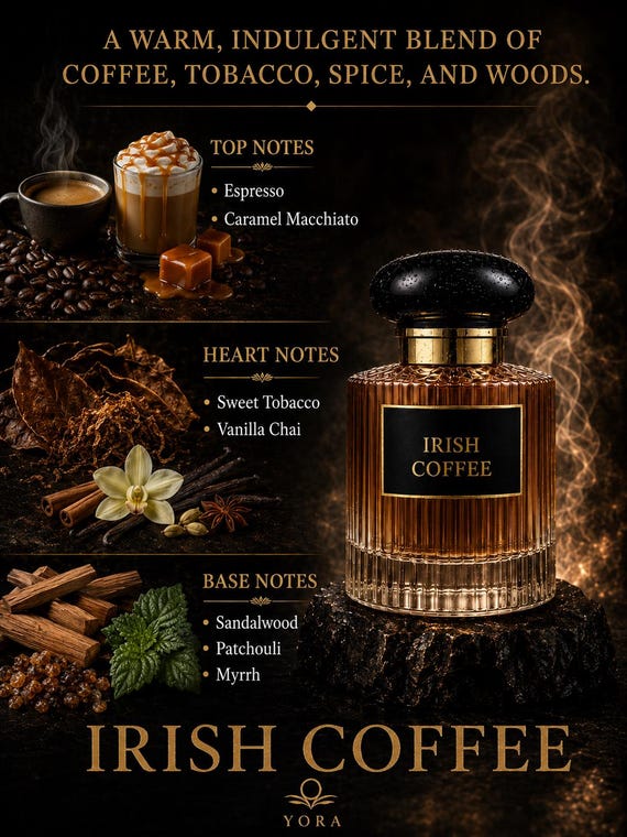 coffee tobacco cologne Handmade Mens Cologne 'irish Coffee' With Espresso, Myrrh, Teakwood,  Natural Scent