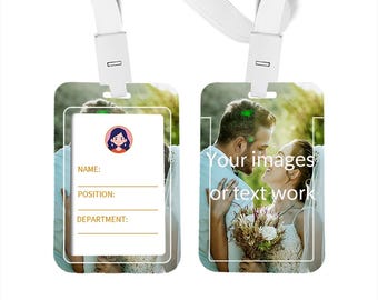 Personaliza tu imagen, portatarjetas de identificación con texto, regalos personalizados para profesores, estudiantes, enfermeras y portadocumentos.