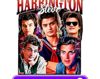 Vintage Bootleg Steve Harrington png, The Babysitter Bootleg Rap Tee Png, 80s TV Show, Joe Keery 90s, Stranger Christmas Gift For Him Her