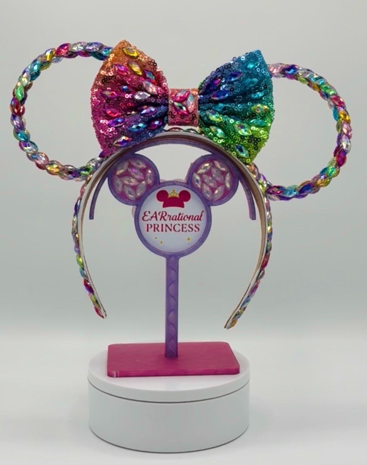 Rainbow Rhinestone Mickey Ears - Etsy display picture 2