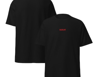 Harlot Medieval Insult Shirt Funny Historical Slang Renaissance Embroidered Tee