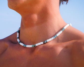 Collier de perles de coquillages puka - Bijoux de plage minimalistes
