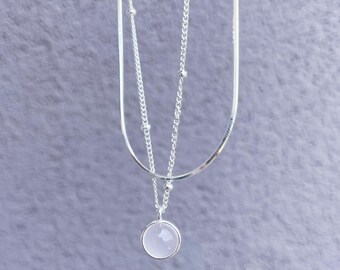 Pink Chalcedony 925 Silver Bracelet – Dainty Beach Jewelry, Minimal Summer Bracelet