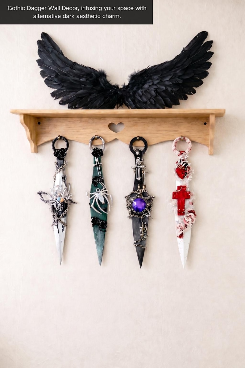 Whimsy Dagger Gothic Fantasy Dagger With Rose Design, Decorative Knife for Cosplay ...