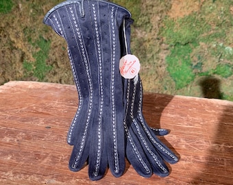 Hedi the Handschuhe Vintage 40s Navy Driving Gloves