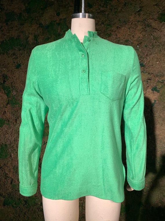 Vintage Green Terrycloth Shirt