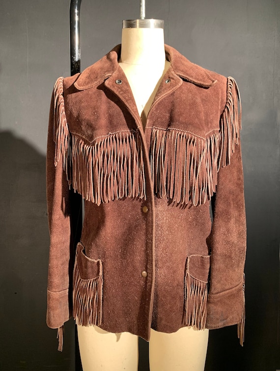Vintage Suede Fringe Leather Jacket