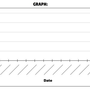 Puede incluir: Un gr&aacute;fico en blanco y negro con el t&iacute;tulo "GRAPH:". El eje vertical est&aacute; etiquetado como "Count", y el eje horizontal est&aacute; etiquetado como "Date". El gr&aacute;fico tiene l&iacute;neas de cuadr&iacute;cula horizontales y l&iacute;neas diagonales en la parte inferior.