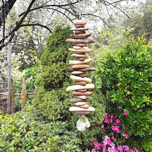 Siren's Song-36" Driftwood Mobile/Large Valhalla Ladder/Witches Ladder/Windchime-Reclaimed Wood Beach Hanging Wall Art--Indoor/Outdoor