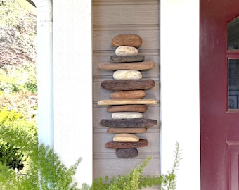 Drifting Tides - Driftwood Wall Art/Wall Hanging/Valhalla Ladder/Witches Ladder-Mobile- Natural Driftwood Art Decor/Sculpture - 18" long