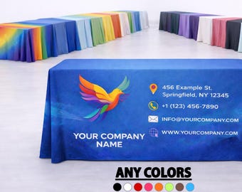 Aangepaste verkoper tafelkleed 6 ft met logo gepersonaliseerd tafelkleed voor beursstand display bruiloft evenement