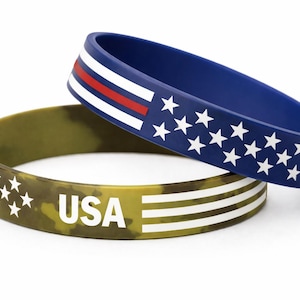 Show Your Pride: United States Air Force Flag Silicone Rubber Bracelet