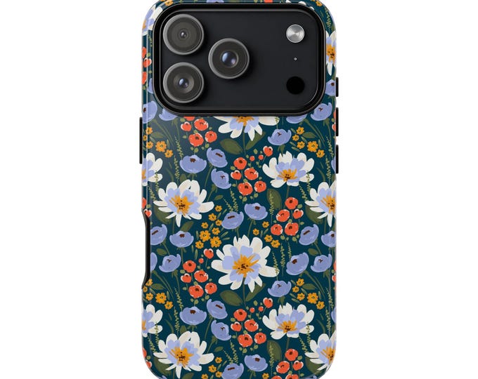 Floral Tough Phone Case For iPhone