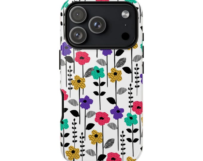 Floral Tough Phone Case For iPhone