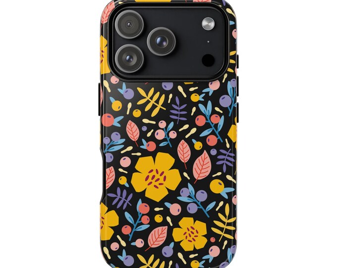 Floral Tough Phone Case For iPhone