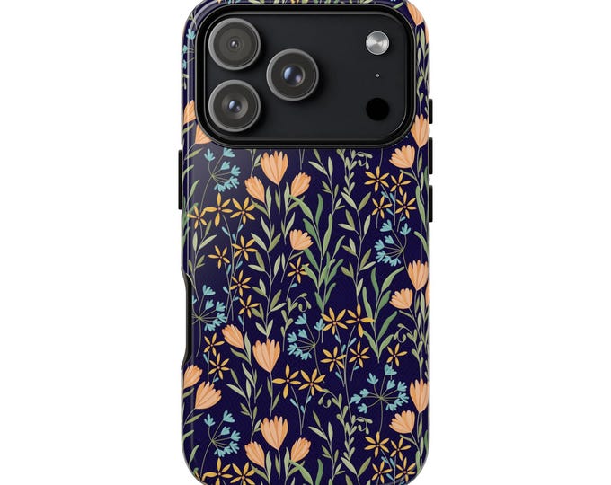 Floral Tough Phone Case For iPhone