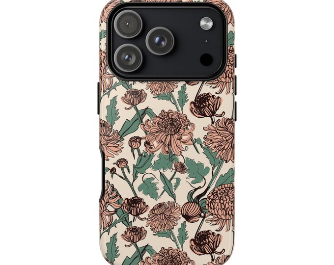 Floral Tough Phone Case For iPhone
