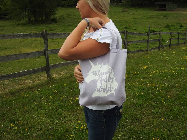 Canvas Bag Beautifully Wild Unicorn Tote Bag