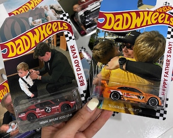 Gepersonaliseerde diecast autocadeau voor papa, aangepaste speelgoedauto met fotokaart, Vaderdagcadeau, uniek cadeau voor vader, speciale aandenken