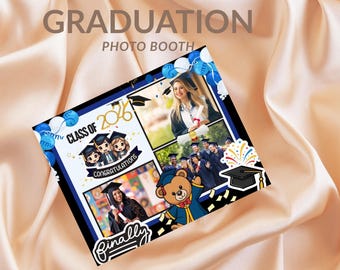 Plantilla para fotomatón de graduación, marco de fotos de la promoción 2026 (descarga digital)