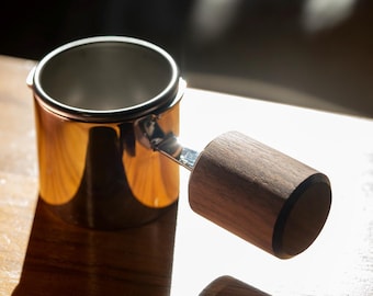 Kit de actualización del mango del vaso dosificador del robot Cafelat – Madera de nogal