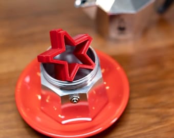 Soporte y secador 2 en 1 para cafetera moka - Moka Star - Diseño original para Bialetti