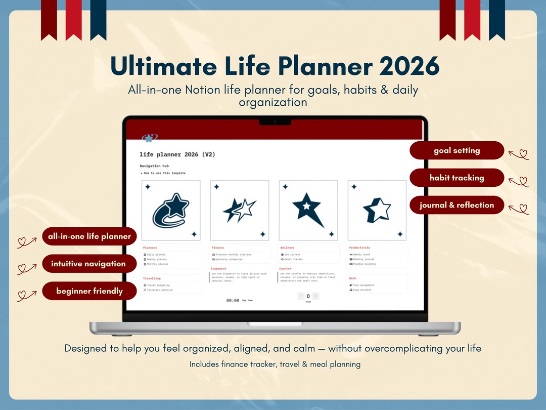 Ultimate 2026 Life Planner | All-in-one Notion Planner With Goals ...
